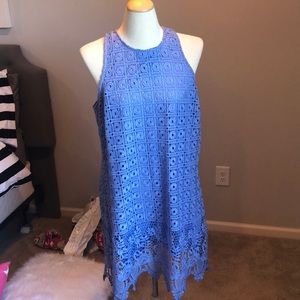 Blue lace dress